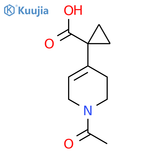 1-(1-Acetyl-1,2,3,6-tetrahydropyridin-4-yl)cyclopropane-1-carboxylic acid structure