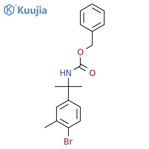 benzyl N-2-(4-bromo-3-methylphenyl)propan-2-ylcarbamate structure