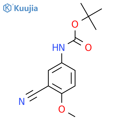tert-butyl N-(3-cyano-4-methoxyphenyl)carbamate structure