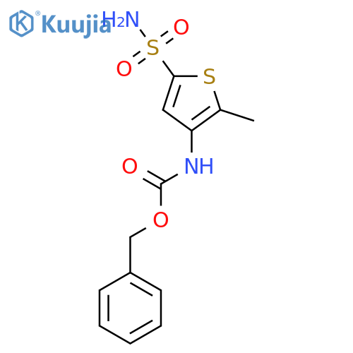 benzyl N-(2-methyl-5-sulfamoylthiophen-3-yl)carbamate structure