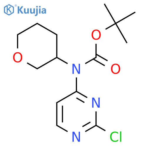 tert-butyl N-(2-chloropyrimidin-4-yl)-N-(oxan-3-yl)carbamate structure