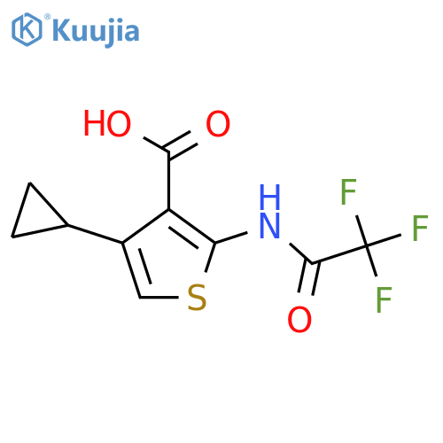 4-Cyclopropyl-2-(2,2,2-trifluoroacetamido)thiophene-3-carboxylic acid structure