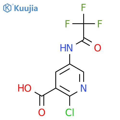2-Chloro-5-(2,2,2-trifluoroacetamido)pyridine-3-carboxylic acid structure