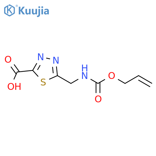 5-({(prop-2-en-1-yloxy)carbonylamino}methyl)-1,3,4-thiadiazole-2-carboxylic acid structure