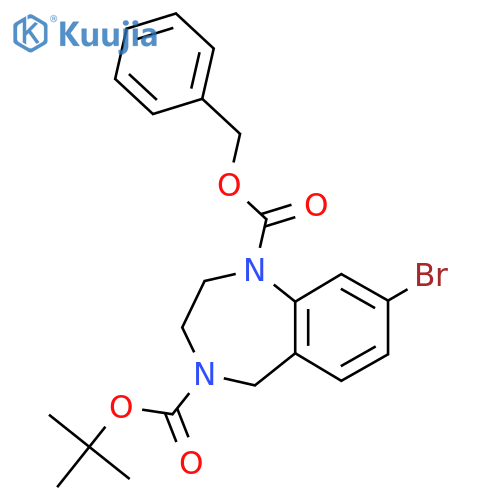 1-benzyl 4-tert-butyl 8-bromo-2,3,4,5-tetrahydro-1H-1,4-benzodiazepine-1,4-dicarboxylate structure