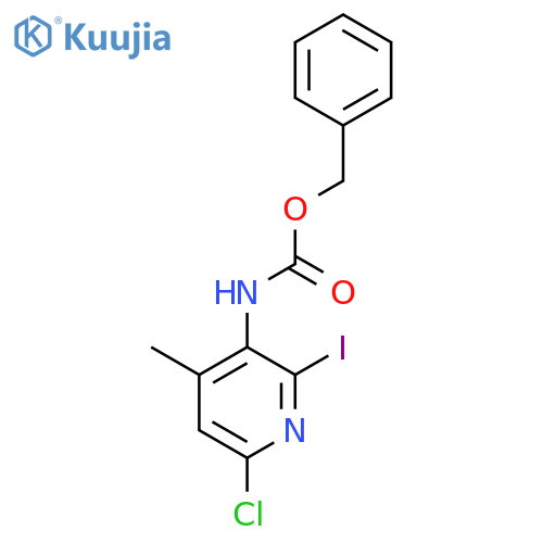 benzyl N-(6-chloro-2-iodo-4-methylpyridin-3-yl)carbamate structure