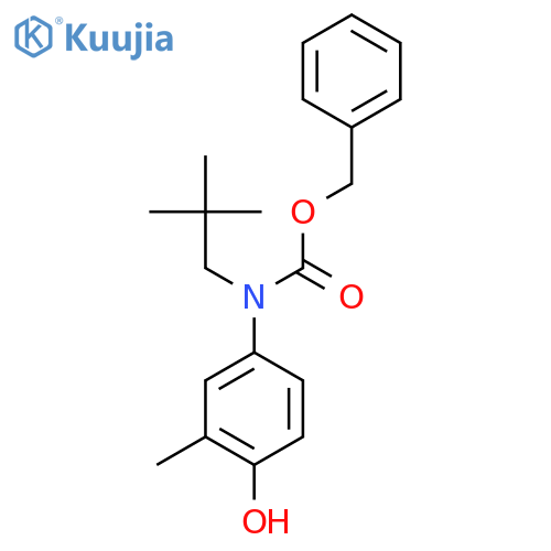benzyl N-(2,2-dimethylpropyl)-N-(4-hydroxy-3-methylphenyl)carbamate structure