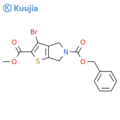 5-benzyl 2-methyl 3-bromo-4H,5H,6H-thieno2,3-cpyrrole-2,5-dicarboxylate structure