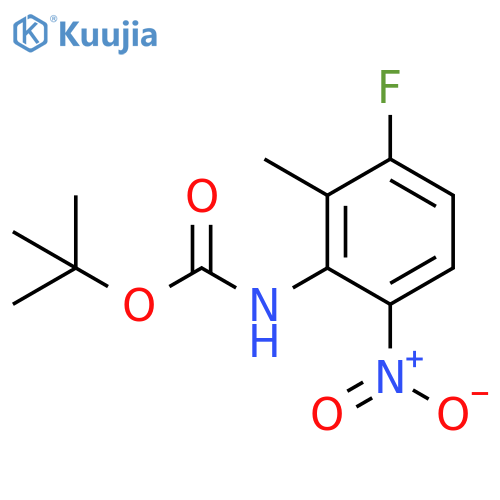 tert-butyl N-(3-fluoro-2-methyl-6-nitrophenyl)carbamate structure
