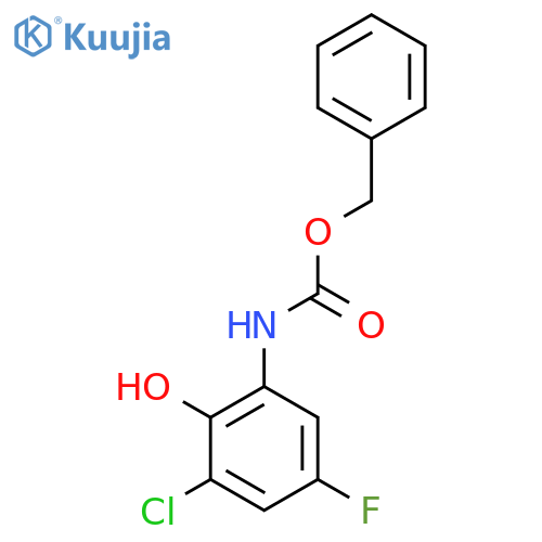 benzyl N-(3-chloro-5-fluoro-2-hydroxyphenyl)carbamate structure
