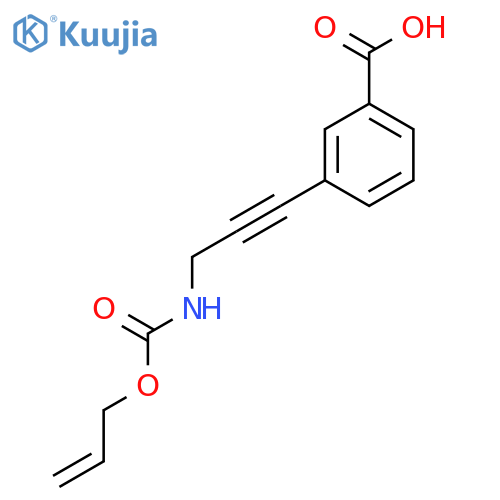 3-(3-{(prop-2-en-1-yloxy)carbonylamino}prop-1-yn-1-yl)benzoic acid structure
