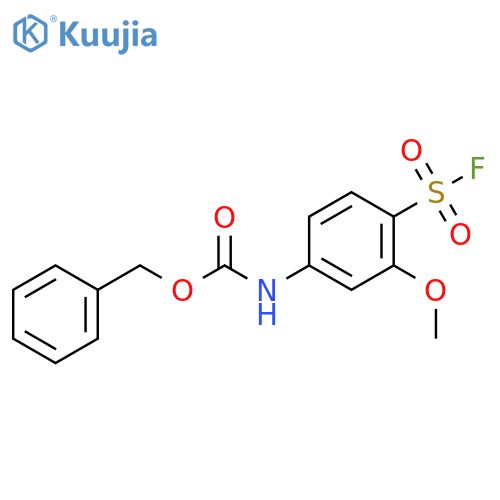 benzyl N-4-(fluorosulfonyl)-3-methoxyphenylcarbamate structure