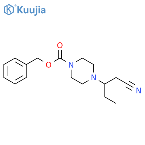 Benzyl 4-(1-cyanobutan-2-yl)piperazine-1-carboxylate structure