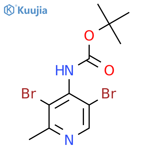 tert-butyl N-(3,5-dibromo-2-methylpyridin-4-yl)carbamate structure