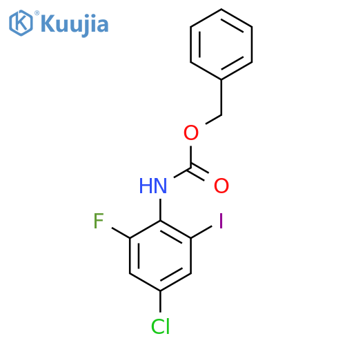 benzyl N-(4-chloro-2-fluoro-6-iodophenyl)carbamate structure