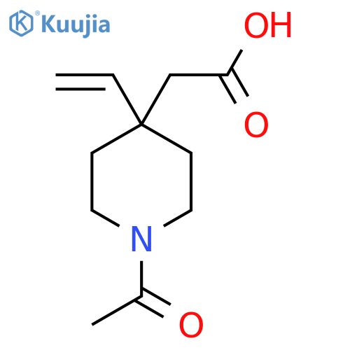 2-(1-Acetyl-4-ethenylpiperidin-4-yl)acetic acid structure