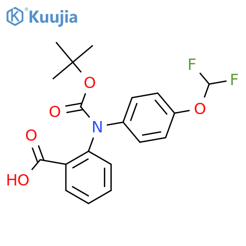 2-{(tert-butoxy)carbonyl4-(difluoromethoxy)phenylamino}benzoic acid structure