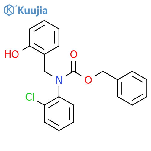 benzyl N-(2-chlorophenyl)-N-[(2-hydroxyphenyl)methyl]carbamate structure