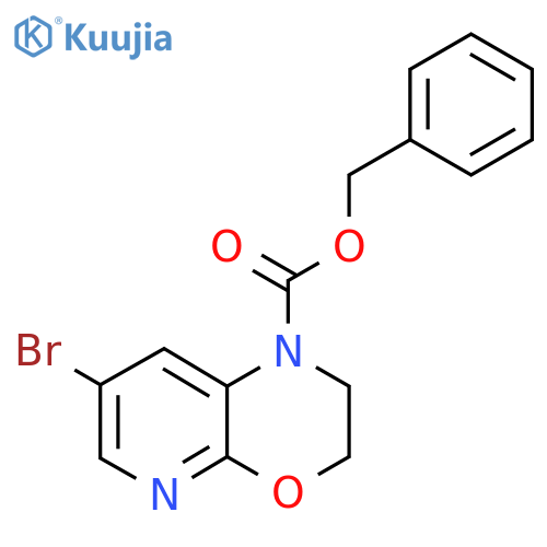 benzyl 7-bromo-1H,2H,3H-pyrido2,3-b1,4oxazine-1-carboxylate structure