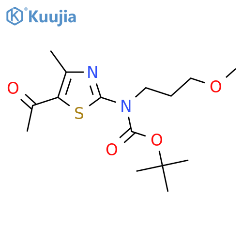 tert-butyl N-(5-acetyl-4-methyl-1,3-thiazol-2-yl)-N-(3-methoxypropyl)carbamate structure