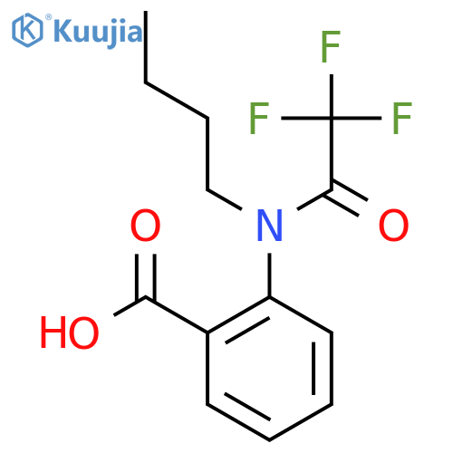 2-(N-butyl-2,2,2-trifluoroacetamido)benzoic acid structure