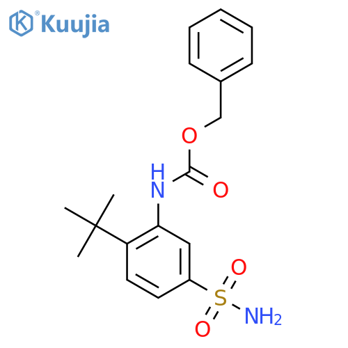 benzyl N-(2-tert-butyl-5-sulfamoylphenyl)carbamate structure