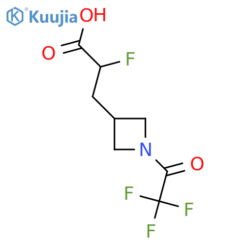 2-fluoro-3-1-(trifluoroacetyl)azetidin-3-ylpropanoic acid structure