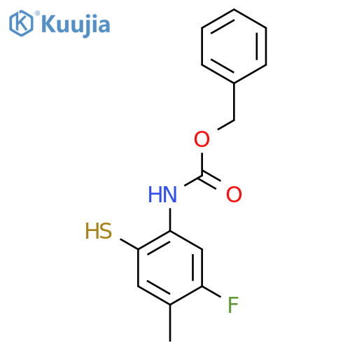 benzyl N-(5-fluoro-4-methyl-2-sulfanylphenyl)carbamate structure