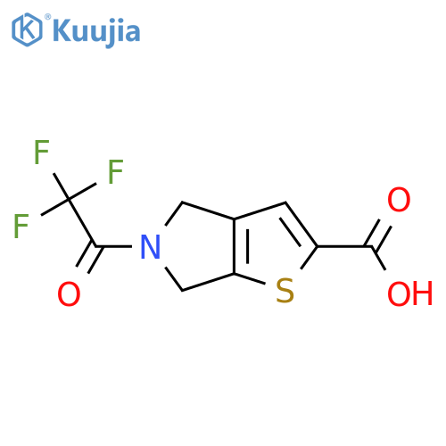 5-(2,2,2-trifluoroacetyl)-4H,5H,6H-thieno2,3-cpyrrole-2-carboxylic acid structure