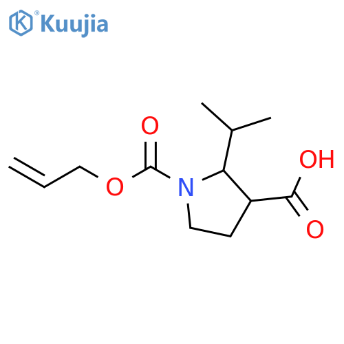 1-(prop-2-en-1-yloxy)carbonyl-2-(propan-2-yl)pyrrolidine-3-carboxylic acid structure