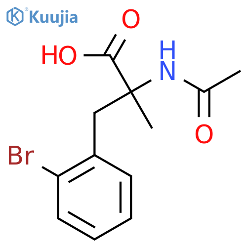 3-(2-Bromophenyl)-2-acetamido-2-methylpropanoic acid structure