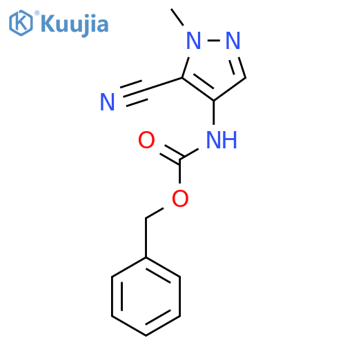 benzyl N-(5-cyano-1-methyl-1H-pyrazol-4-yl)carbamate structure