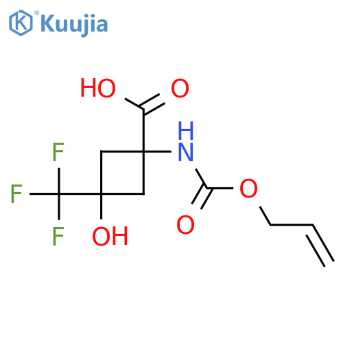 3-hydroxy-1-{(prop-2-en-1-yloxy)carbonylamino}-3-(trifluoromethyl)cyclobutane-1-carboxylic acid structure