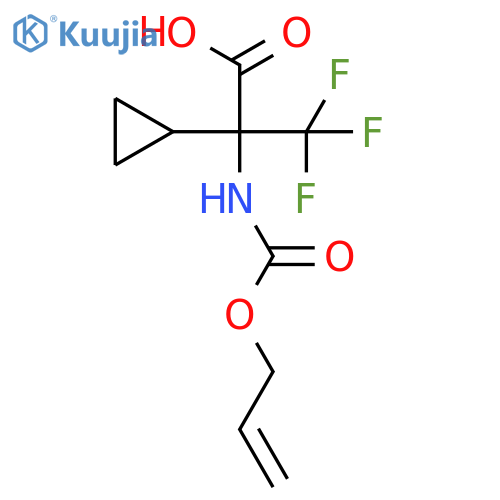2-cyclopropyl-3,3,3-trifluoro-2-{(prop-2-en-1-yloxy)carbonylamino}propanoic acid structure