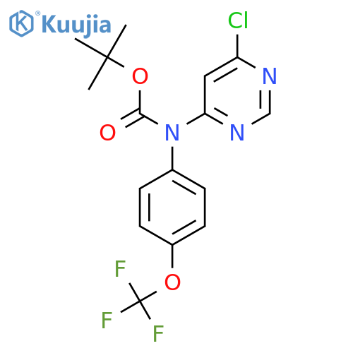 tert-butyl N-(6-chloropyrimidin-4-yl)-N-4-(trifluoromethoxy)phenylcarbamate structure