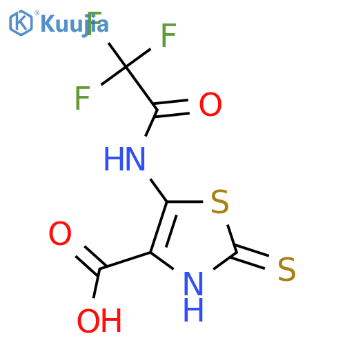 2-Sulfanyl-5-(2,2,2-trifluoroacetamido)-1,3-thiazole-4-carboxylic acid structure