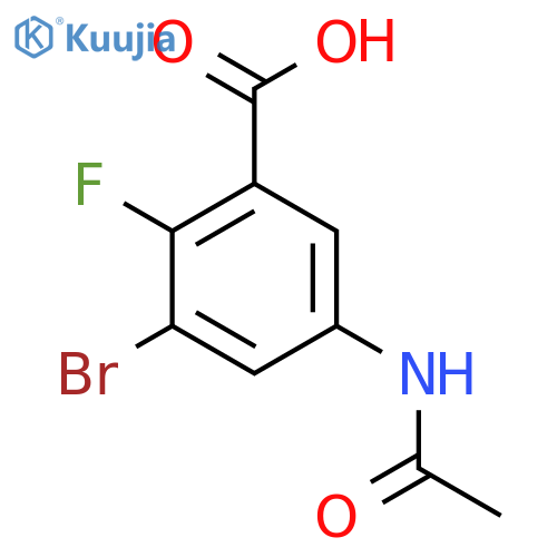 3-Bromo-5-acetamido-2-fluorobenzoic acid structure