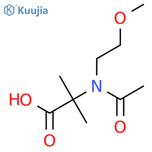 2-N-(2-methoxyethyl)acetamido-2-methylpropanoic acid structure