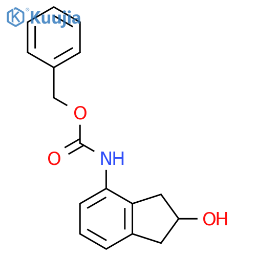 benzyl N-(2-hydroxy-2,3-dihydro-1H-inden-4-yl)carbamate structure