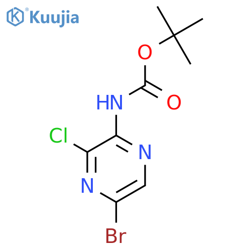 tert-butyl N-(5-bromo-3-chloropyrazin-2-yl)carbamate structure