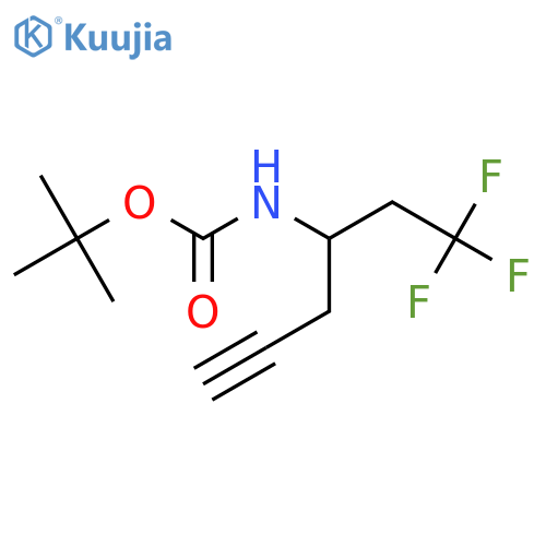tert-butyl N-(1,1,1-trifluorohex-5-yn-3-yl)carbamate structure