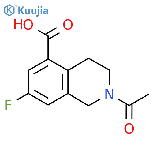 2-Acetyl-7-fluoro-1,2,3,4-tetrahydroisoquinoline-5-carboxylic acid structure