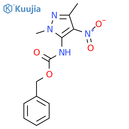 benzyl N-(1,3-dimethyl-4-nitro-1H-pyrazol-5-yl)carbamate structure