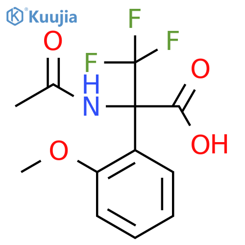 2-Acetamido-3,3,3-trifluoro-2-(2-methoxyphenyl)propanoic acid structure