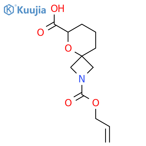 2-(prop-2-en-1-yloxy)carbonyl-5-oxa-2-azaspiro3.5nonane-6-carboxylic acid structure