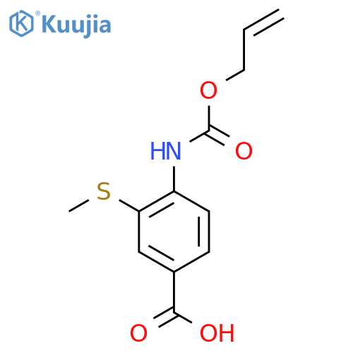 3-(methylsulfanyl)-4-{(prop-2-en-1-yloxy)carbonylamino}benzoic acid structure