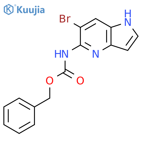 benzyl N-{6-bromo-1H-pyrrolo3,2-bpyridin-5-yl}carbamate structure