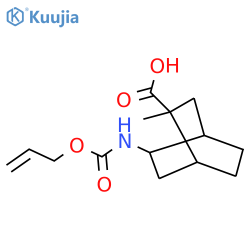 2-methyl-5-{(prop-2-en-1-yloxy)carbonylamino}bicyclo2.2.2octane-2-carboxylic acid structure