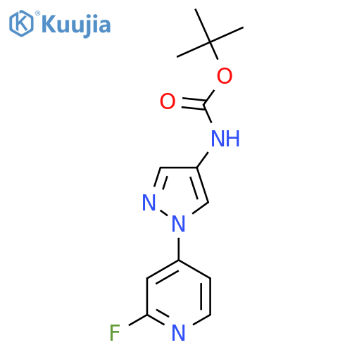 tert-butyl N-[1-(2-fluoropyridin-4-yl)-1H-pyrazol-4-yl]carbamate structure