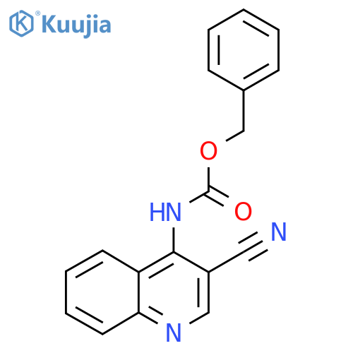 benzyl N-(3-cyanoquinolin-4-yl)carbamate structure
